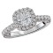 Halo Semi-Mount Diamond Ring