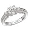 3 Stone Semi-Mount Diamond Ring