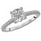 Peg Head Semi-Mount Diamond Ring