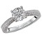 Peg Head Semi-Mount Diamond Ring