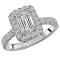 Halo Semi-Mount Diamond Ring