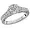 Peg Head Semi-Mount Diamond Ring