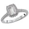 Halo Semi-Mount Diamond Ring