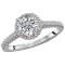 Halo Semi-Mount Diamond Ring