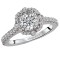 Halo Semi-Mount Diamond Ring