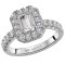 Halo Semi-Mount Diamond Ring