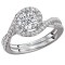 Halo Semi-Mount Diamond Ring