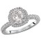 Halo Semi-Mount Diamond Ring