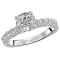 Peg Head Semi-Mount Diamond Ring