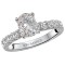 Peg Head Semi-Mount Diamond Ring