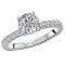 Peg Head Semi-Mount Diamond Ring