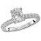 Peg Head Semi-Mount Diamond Ring