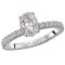 Peg Head Semi-Mount Diamond Ring