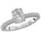 Peg Head Semi-Mount Diamond Ring