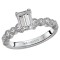 Peg Head Semi-Mount Diamond Ring