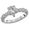 Peg Head Semi-Mount Diamond Ring
