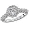 Halo Semi-Mount Diamond Ring