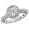 Halo Semi-Mount Diamond Ring