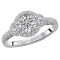 Halo Semi-Mount Diamond Ring