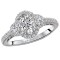 Halo Semi-Mount Diamond Ring
