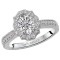 Halo Semi-Mount Diamond Ring