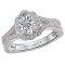 Halo Semi-Mount Diamond Ring