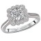 Halo Semi-Mount Diamond Ring