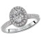 Halo Semi-Mount Diamond Ring