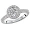 Halo Semi-Mount Diamond Ring