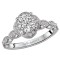 Halo Semi-Mount Diamond Ring