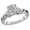 3 Stone Semi-Mount Diamond Ring