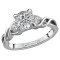 3 Stone Semi-Mount Diamond Ring
