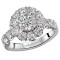 Halo Semi-Mount Diamond Ring