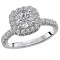 Peg Head Semi-Mount Diamond Ring