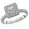 Halo Semi-Mount Diamond Ring