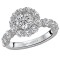 Halo Semi-Mount Diamond Ring