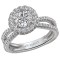 Peg Head Semi-Mount Diamond Ring