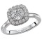 Halo Semi-Mount Diamond Ring