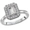 Halo Semi-Mount Diamond Ring