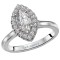 Halo Semi-Mount Diamond Ring