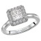 Halo Semi-Mount Diamond Ring