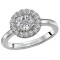 Halo Semi-Mount Diamond Ring