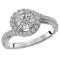 Halo Semi-Mount Diamond Ring