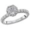 Halo Semi-Mount Diamond Ring