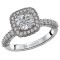 Halo Semi-Mount Diamond Ring