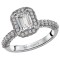 Halo Semi-Mount Diamond Ring