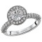 Halo Semi-Mount Diamond Ring