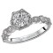 Halo Semi-Mount Diamond Ring