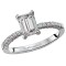 Peg Head Semi-Mount Diamond Ring