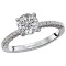 Peg Head Semi-Mount Diamond Ring